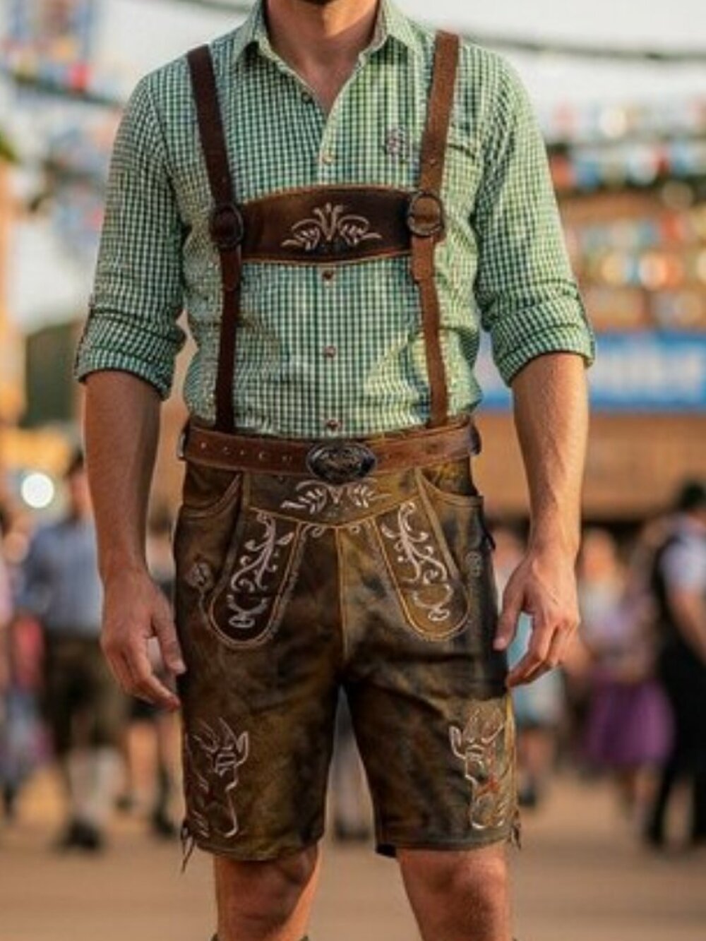 Oktoberfest Bavarian Short Lederhosen Traditional Authentic German